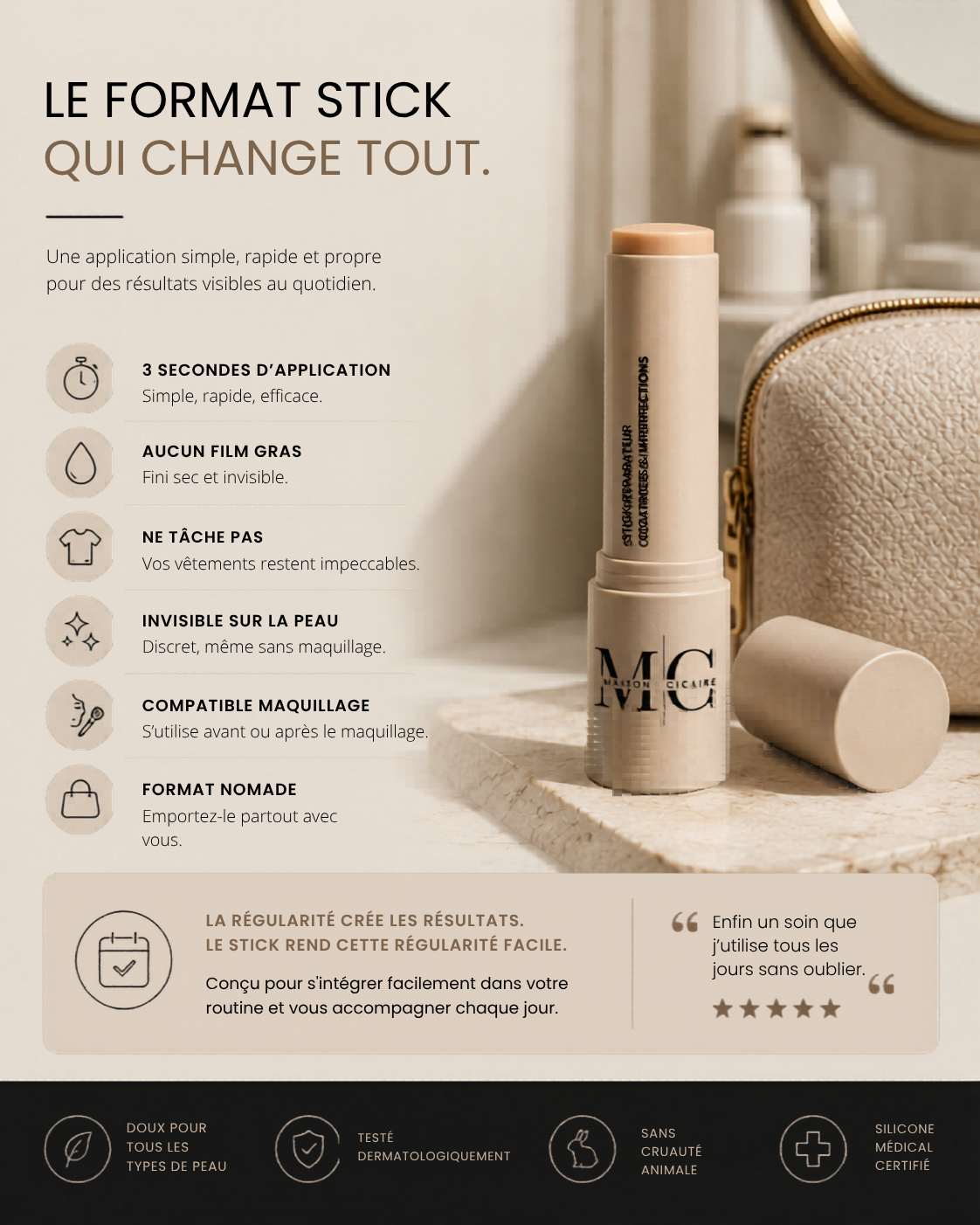 Le Stick — Silicone Médical Anti-Cicatrices
