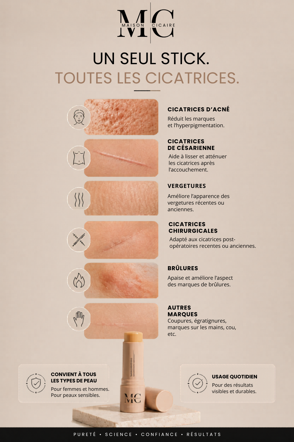 Le Stick — Silicone Médical Anti-Cicatrices