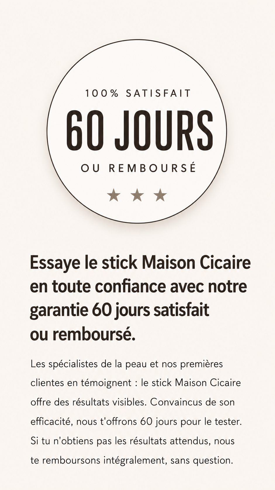 Garantie 60 jours satisfait ou remboursé